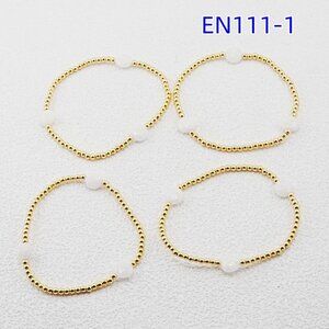 Enewton White Natural Stone Bracelet Set